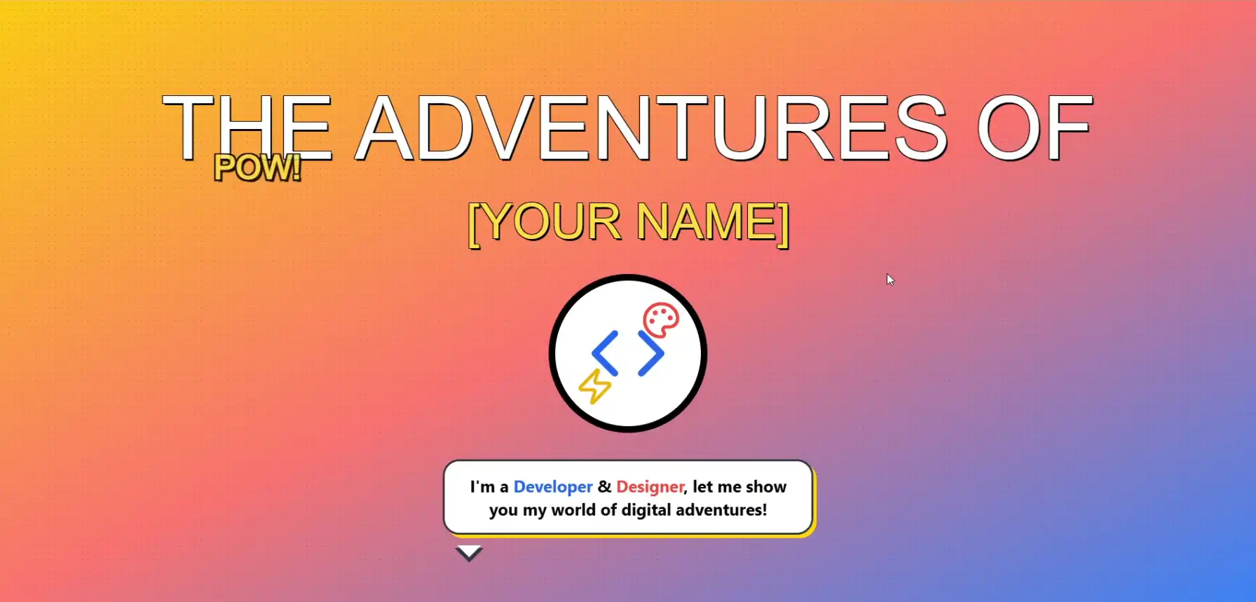 Comic theme portfolio