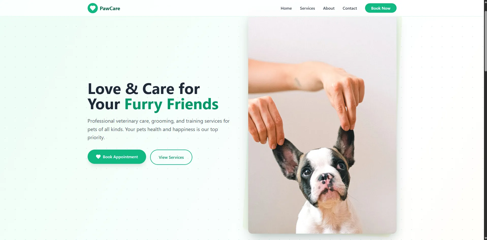 Pet Care Website Demo